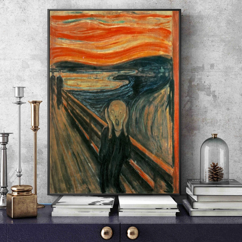 Star Map Poster - Edvard Munch The Scream Famous Canvas