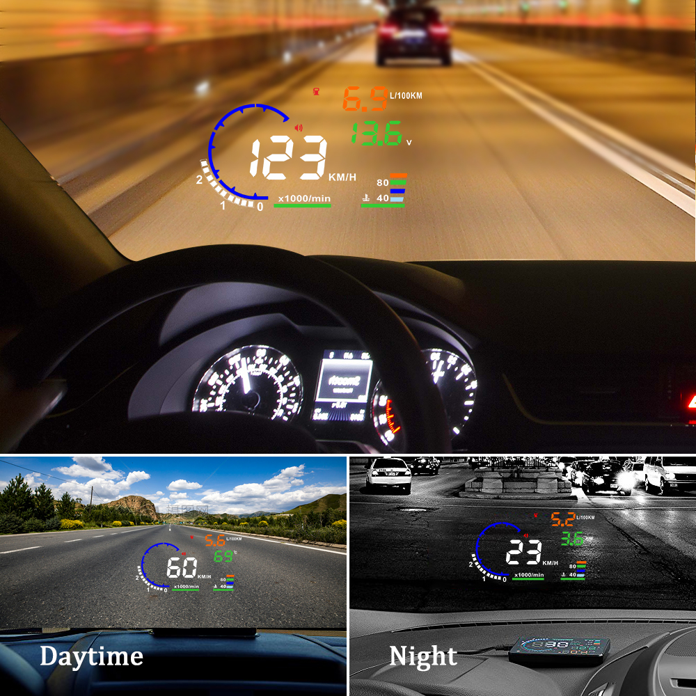 AD 5.5'' OBD2 HUD Car Head Up  - đánh giá và giá Anemometer Wind Speed