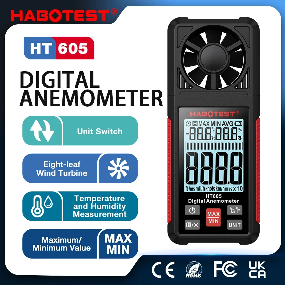 HABOTEST Digital Anemometer Po - đánh giá và giá Anemometer Wind Speed