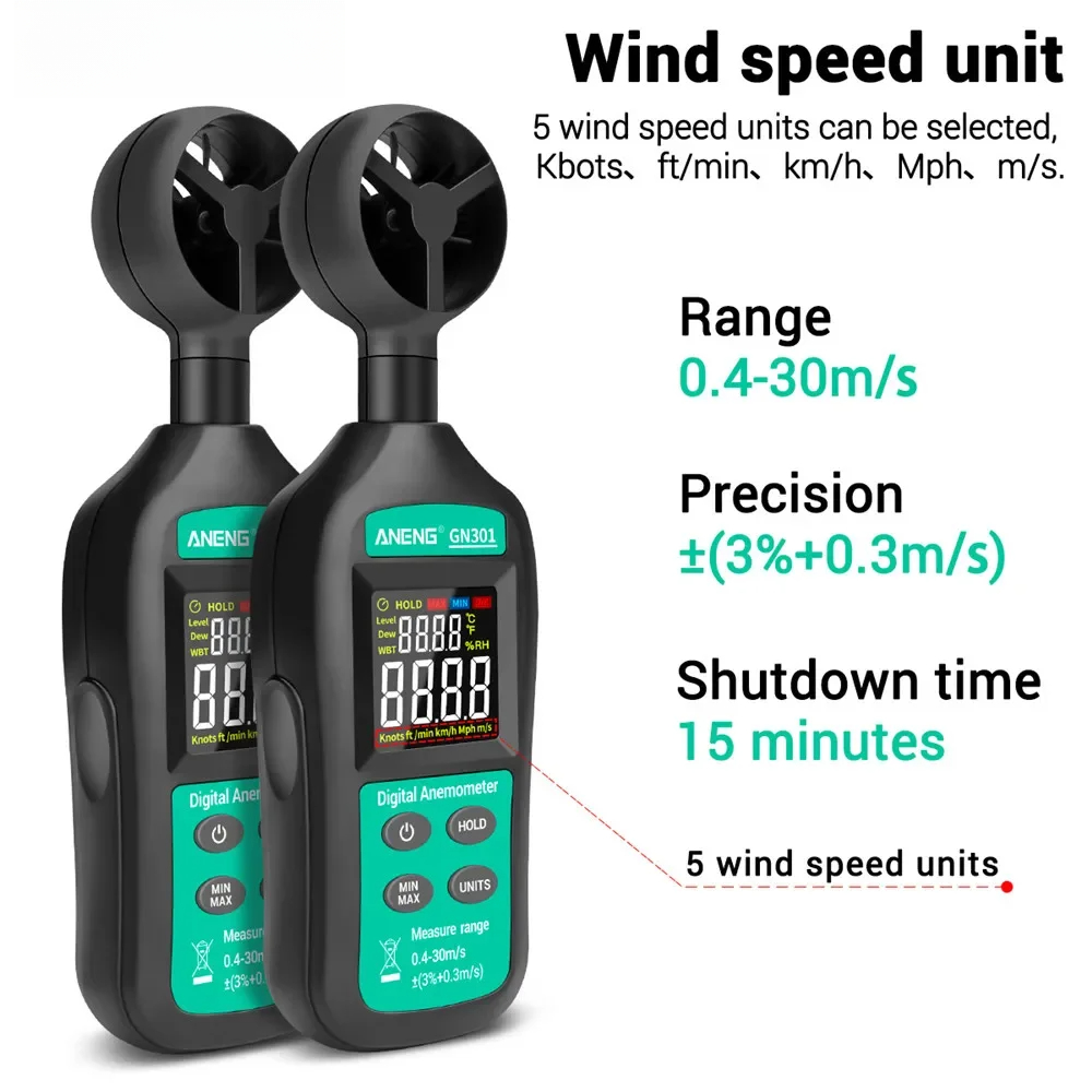For ANENG GN301 Digital Anemom - đánh giá và giá Anemometer Wind Speed