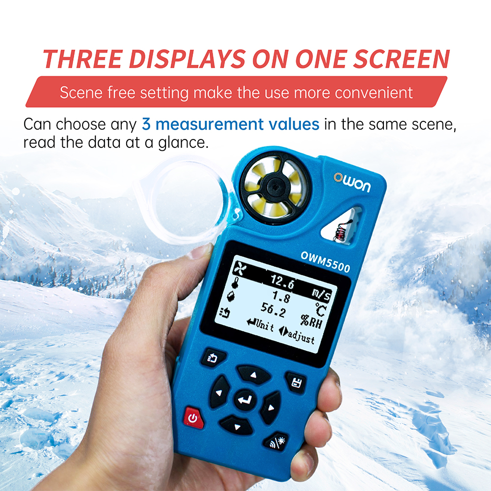 OWM5500 Digital Anemometer Han - đánh giá và giá Anemometer Wind Speed