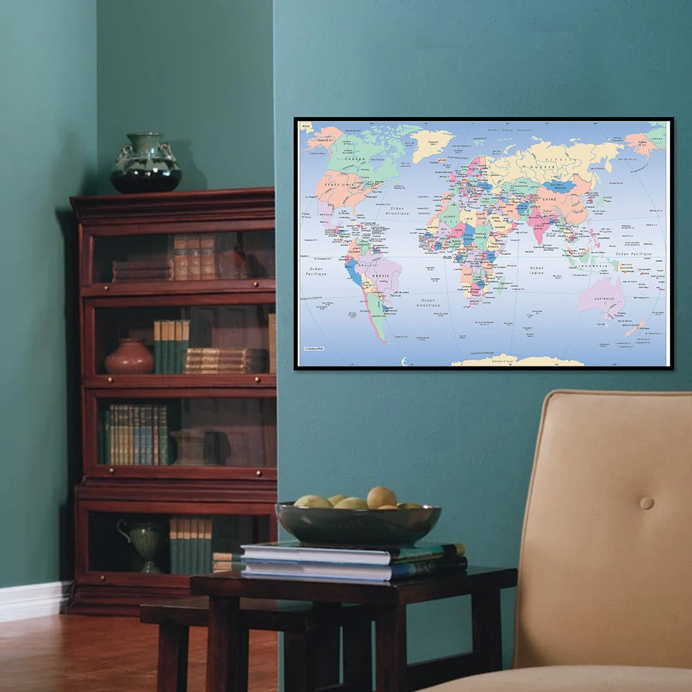 Unframed World Map French Lang - đánh giá và giá Star Map Poster