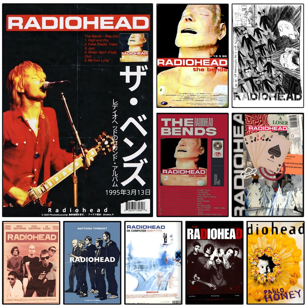 Rock Band Characters Radiohead - đánh giá và giá Star Map Poster