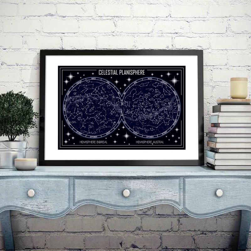 Celestial Planisphere Map Canv - đánh giá và giá Star Map Poster